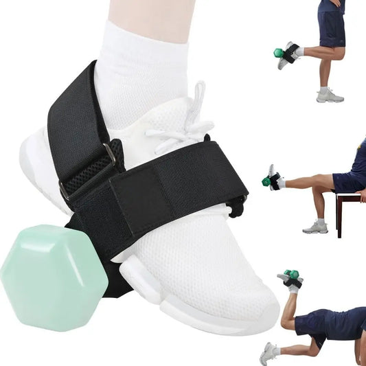 Adjustable Dumbbell Foot Strap Comfortable Sturdy Tibialis Trainer Shin Assist Ankle Buckle Weight Lifting Webbing Workout