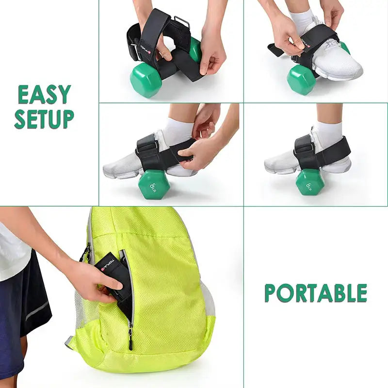 Dumbbell Foot Attachment Tibialis Trainer Adjustable Ankle Weights Leg Workouts at Home Leg extensions Home Gym Equipment
