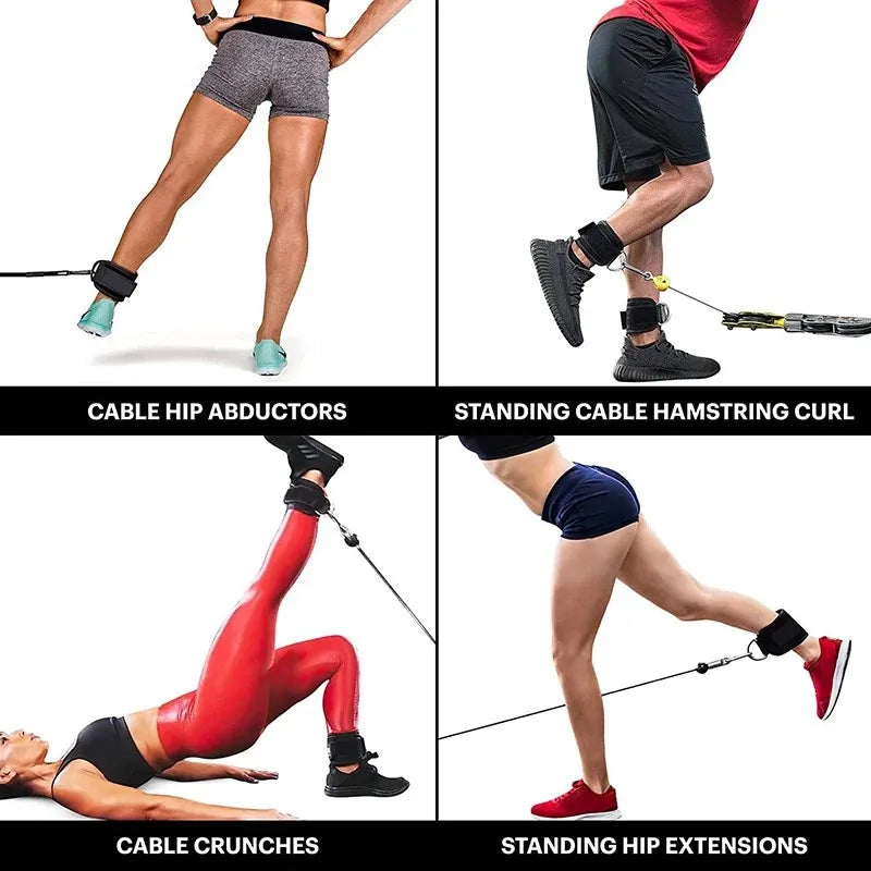 Fitness Gantry Ankle Buckle Training Leg and Hip Training Device Double D Tension Foot Ring Legging Strap Ankle Accessories