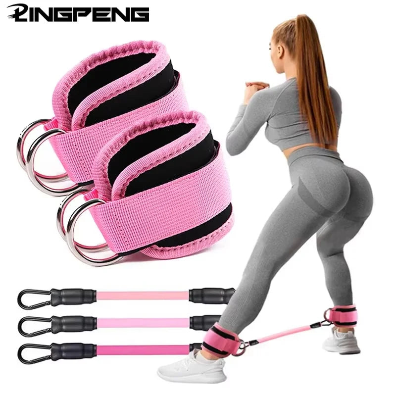 Ankle Belt Resistance Kit for Sports Exercise Yoga Elastic Ankle Weight Women's Strength Training Equipment Safe and Practical