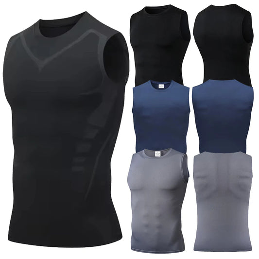 Mans Compression Tank Top Men Gym Shirt Sleeveless Quick Dry Sportswear Male Fitness Bodybuilding Vest Workout Muscle Top