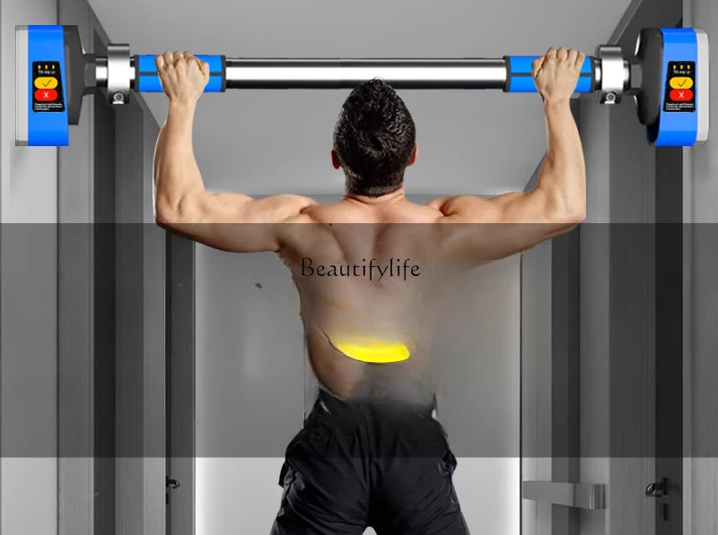 Door horizontal bar pull-up without punching indoor wall fitness rod