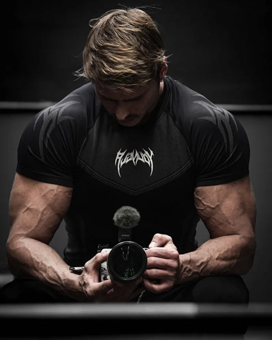 2025 YOUNGAL New Men's Fitness T-shirts clothing  sports Tshirt tights high elastic training short sleeve fitness man clothing