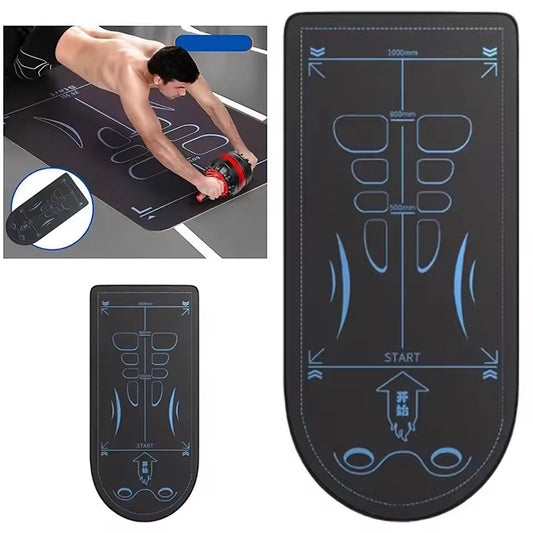 EVA Yoga Wheel Roller Non Slip Gym Mat Abdominal Wheel Pad Automatic Rebound To Train ABS Mat For Men Pilates And Body Building