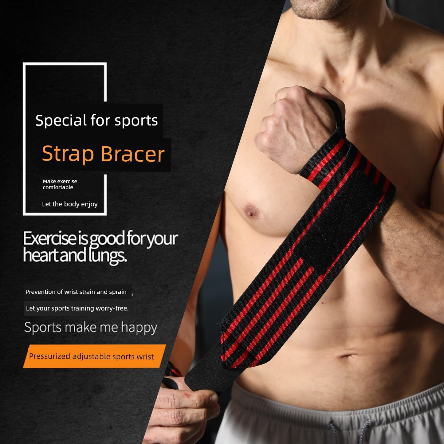 Bench Press Exercise Strength Training Strain Strap Wrist Guard