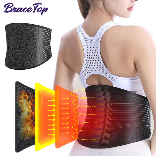 Sport Tourmaline Magnetic Back Braces for Lower Back Pain Relief, Self Heating & Soothing Back Support Belt, Lumbar Support Belt