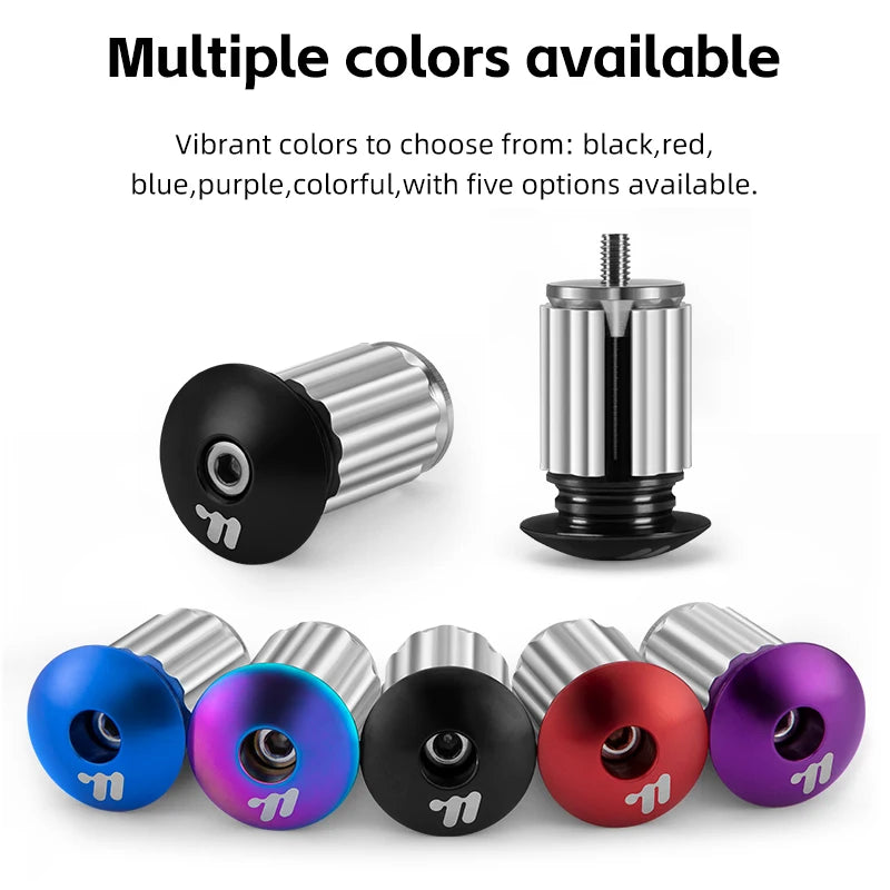 WEST BIKING Bicycle Handlebar End Plugs Aluminum Alloy For MTB Mountain Bike Road Cycling Handle Bar Grips Cap Multi-color Cover