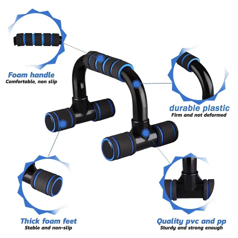 New U-shaped push-up stands for family fitness muscle training and fitness equipment (1 pair) - sponge handle fitness tool