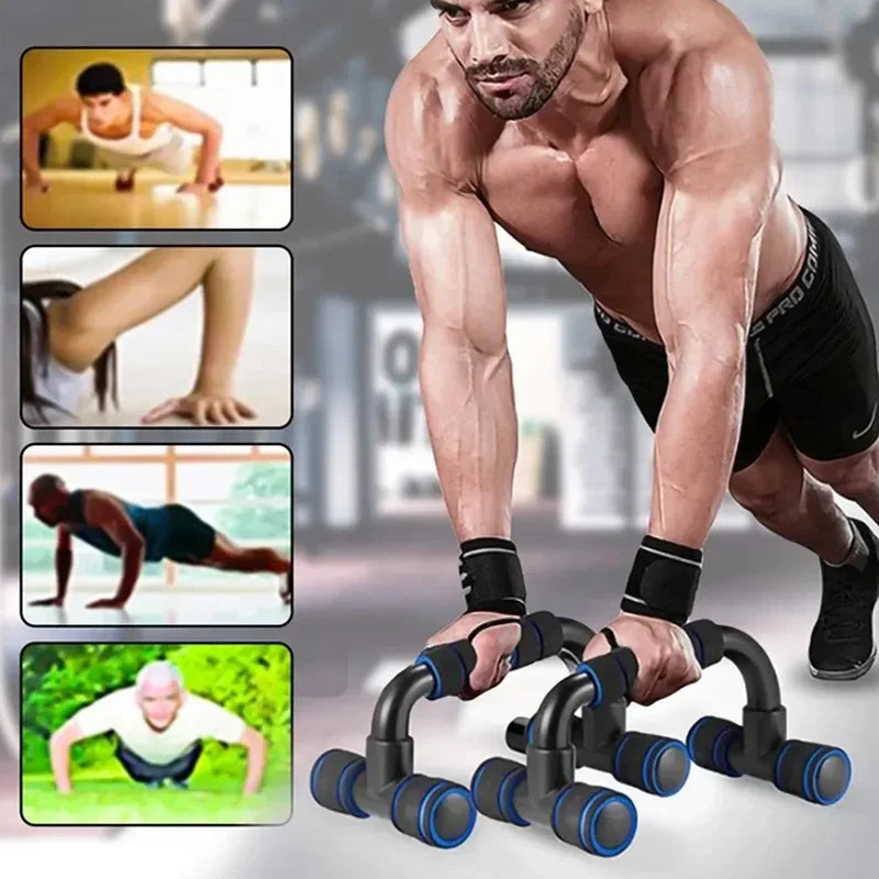 New U-shaped push-up stands for family fitness muscle training and fitness equipment (1 pair) - sponge handle fitness tool