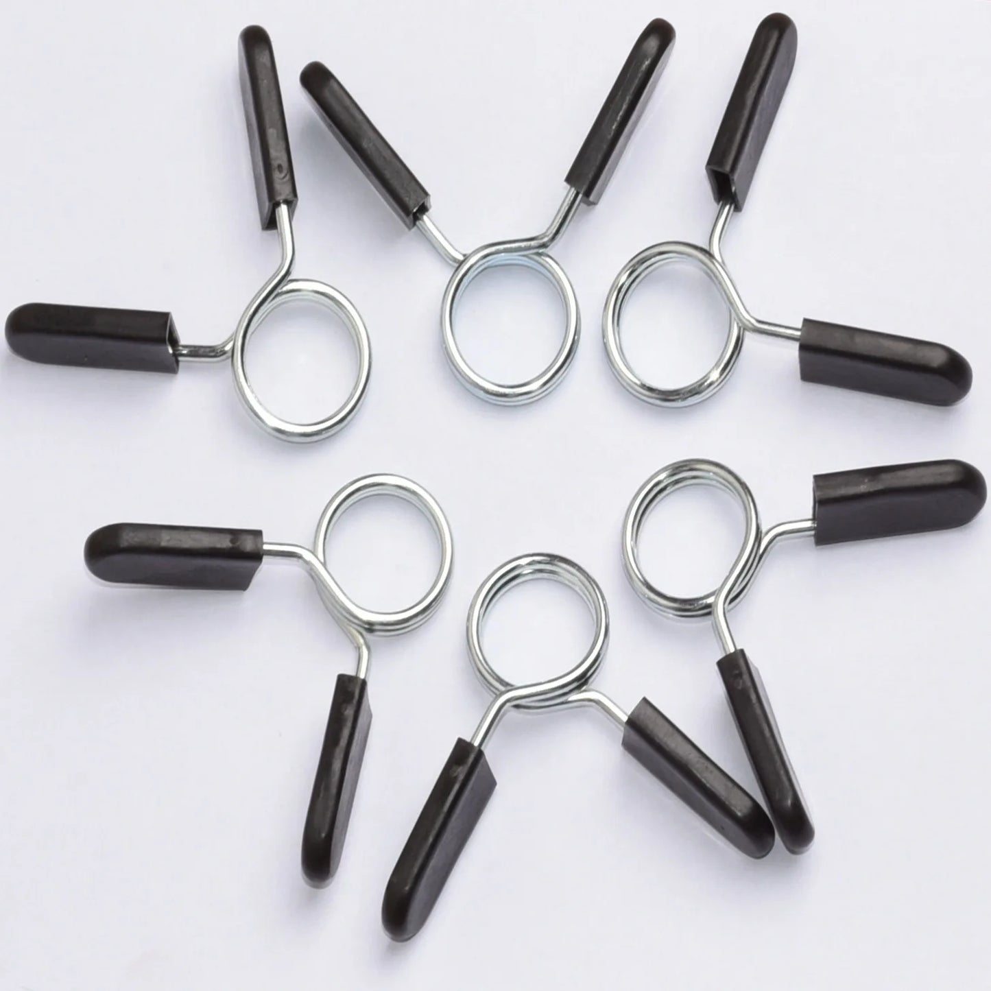 2.5cm 2pcs Barbell Clamp Spring Collar Clips Gym Weight Dumbbell Lock Standard Lifting Kit Barbell Lock Exercise Fitness