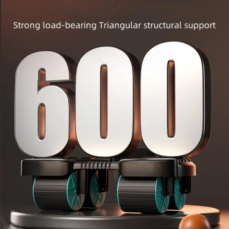 Abdominal Wheeled Exerciser Six-wheel Design Slider Abdominal Training Wheel Automatic Bounce Anti-slip Gym Fitness Equipment