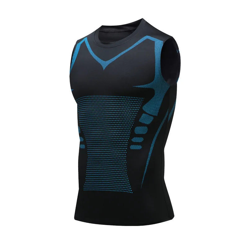 Summer Men Tank Top Compression Sleeveless Shirt Bodybuilding Vest Quick Dry Gym t-Shirt Singlet Basketball Shirt Man Clothing