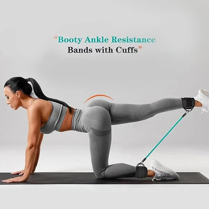Ankle Belt Resistance Kit for Sports Exercise Yoga Elastic Ankle Weight Women's Strength Training Equipment Safe and Practical